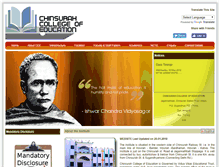 Tablet Screenshot of chinsurahcollegeofeducation.org
